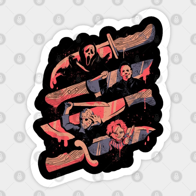 Knife Killers - Classic Scary Terror Halloween Gift Sticker by eduely